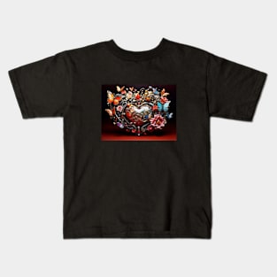 silver heart Kids T-Shirt